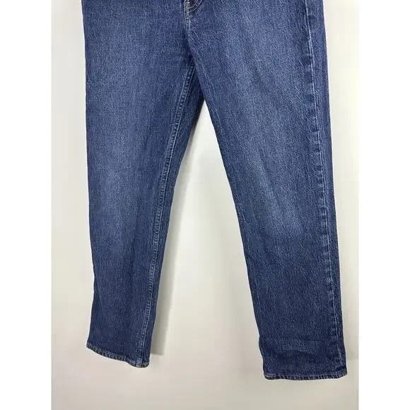 Gap Cheeky Straight High Rise Jeans Button Fly 28 6 R Dark Indigo V2 Blue Denim - Picture 4 of 11